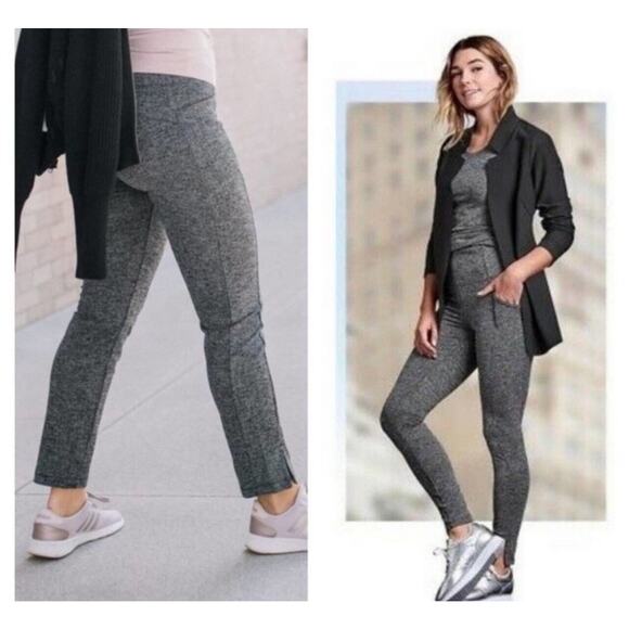 Athleta Herringbone Leggings Size XXS Grey Mercer Pants Business Casual - Picture 1 of 12